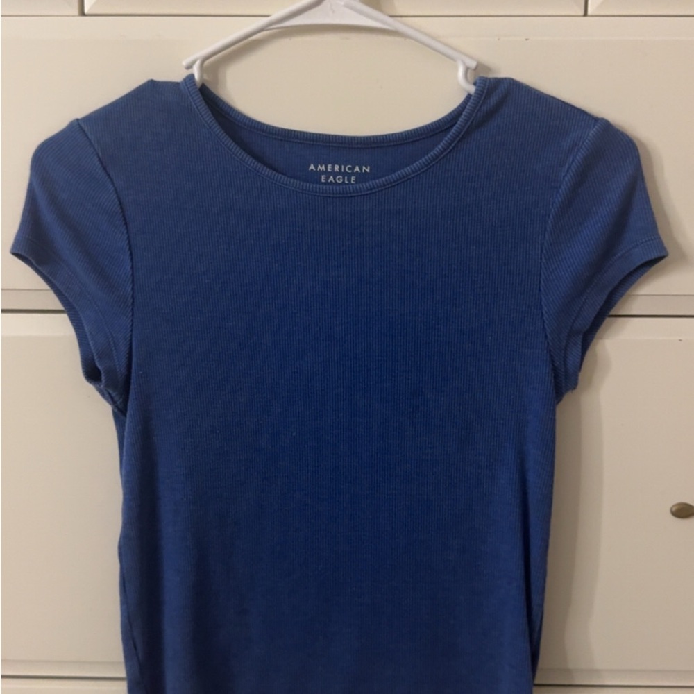 American Eagle Outfitters Classic Blue Short Sleeve Tee